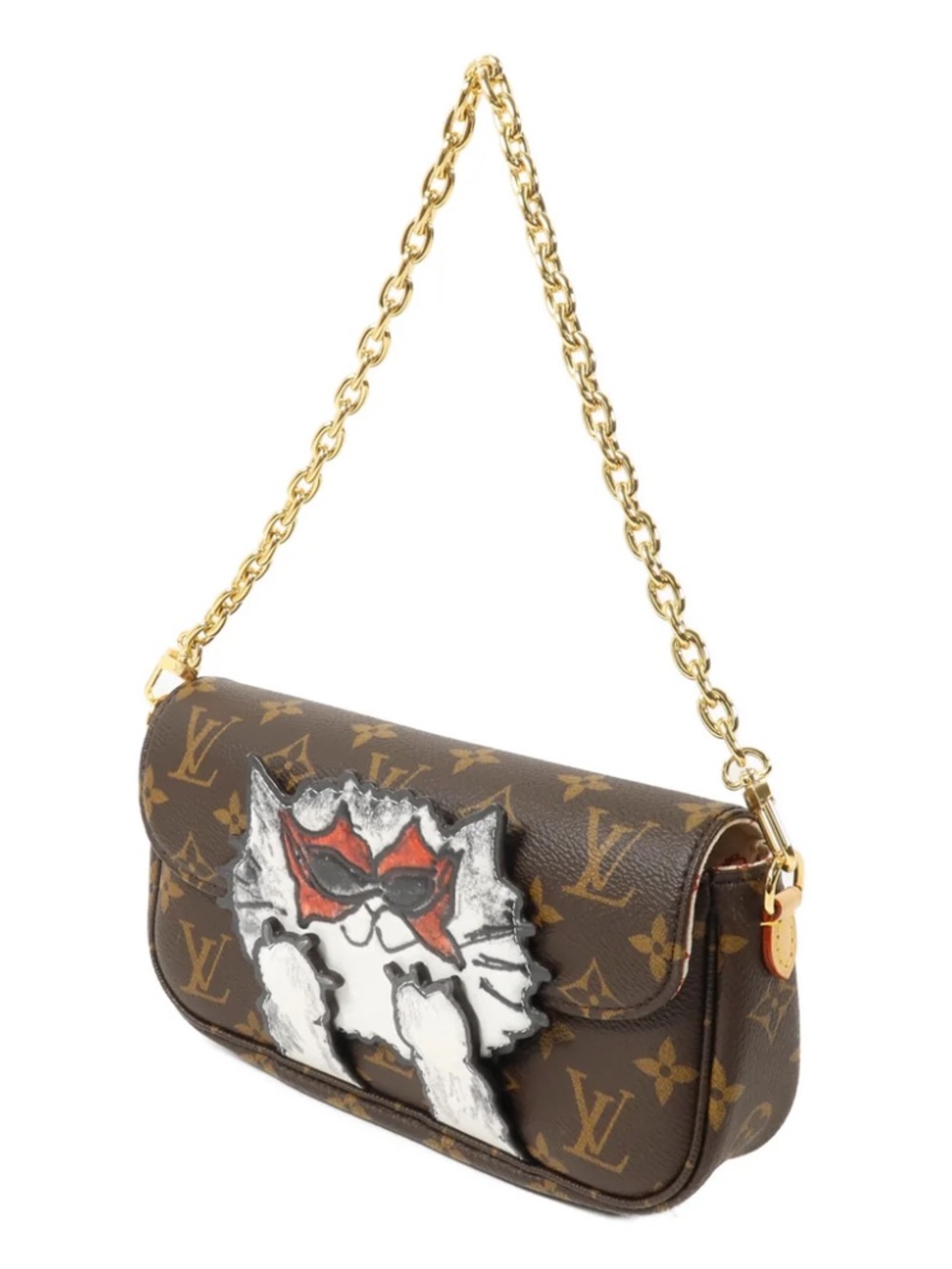 Louis. Vuitton. Grace Coddington. Wallet in a Chain Playful Cat Bag - Picture 5 of 9